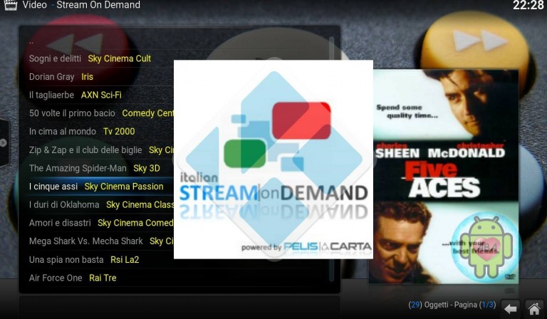 Tutto il cinema della tv satelittare su Kodi