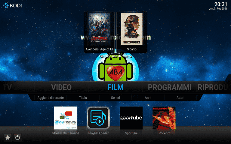 Kodi: come aggiungere Film e Serie TV nella home