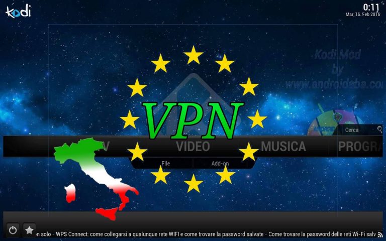 Kodi: come vedere i canali Tv italiani su Android anche dall’estero [VPN]