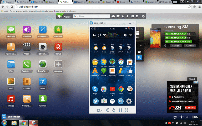 Come fare lo Screen Mirroring da Android a PC con AirDroid