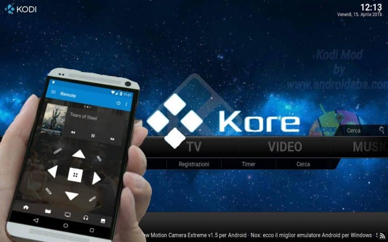 Kore v2.4.1: trasforma il tuo android in un telecomando per Kodi