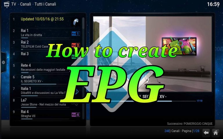 Kodi: come creare un file EPG da inserire su Simple Client PVR