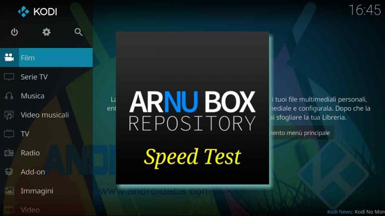 Kodi: come fare lo Speed Test con Arnu Box