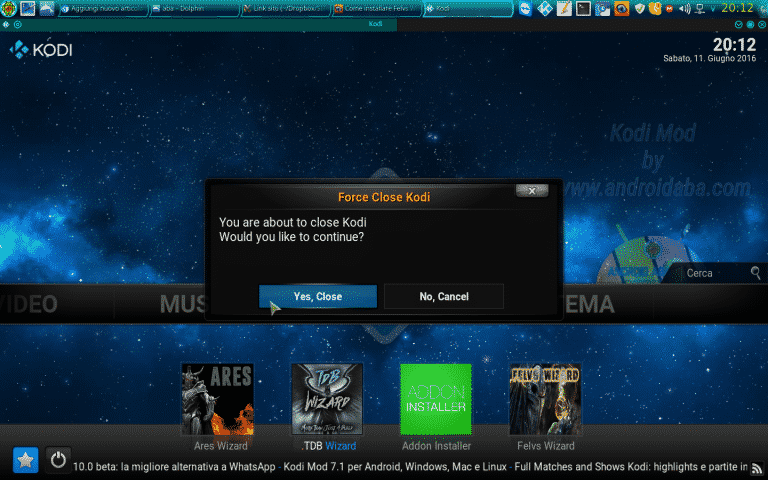 Kodi Chiusura Forzata – Kodi Force Close