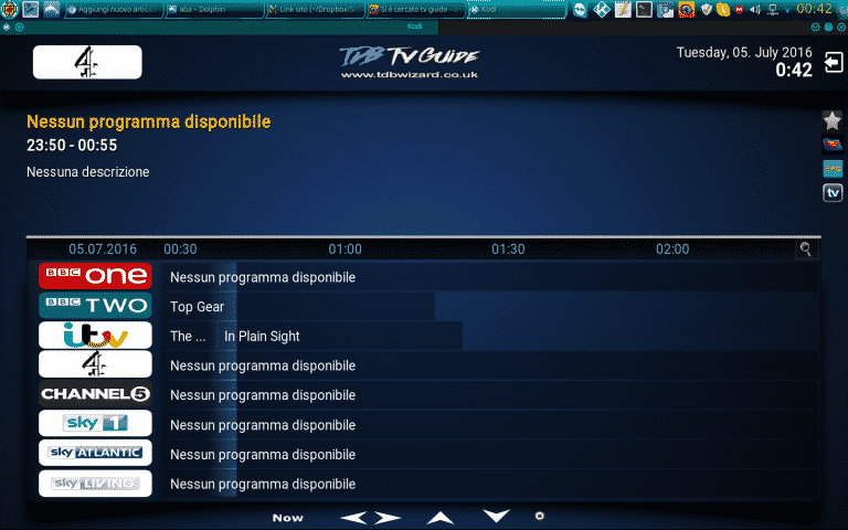 TDB TV GUIDE: il meglio della tv UK & USA in stile Smart TV (KODI)