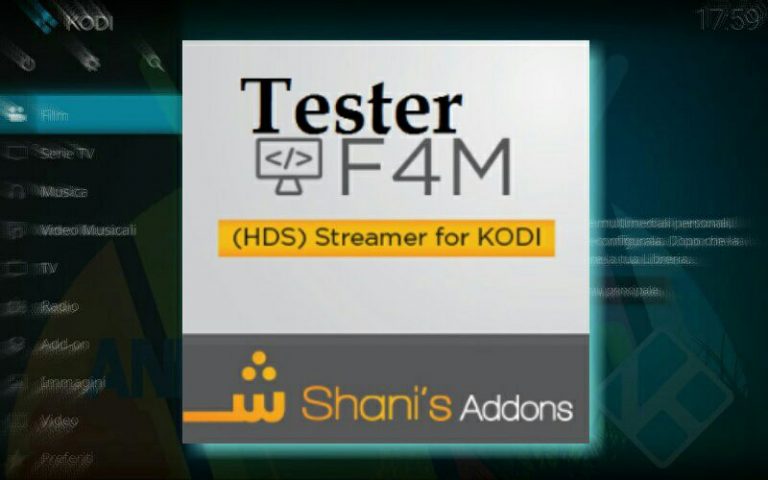 Come installare f4mTester su KODI