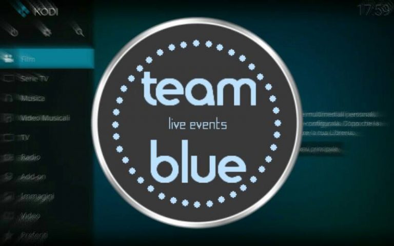 TeamBlue Live Events Kodi Add-On