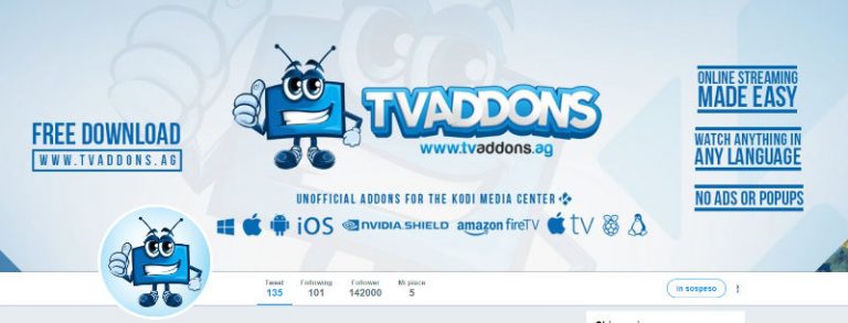 TvAddons torna Online, ma solo su Twitter