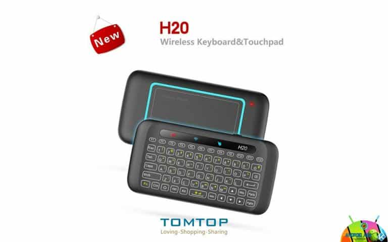 H20: Tastiera Wireless con TouchPad in offerta su TomTop