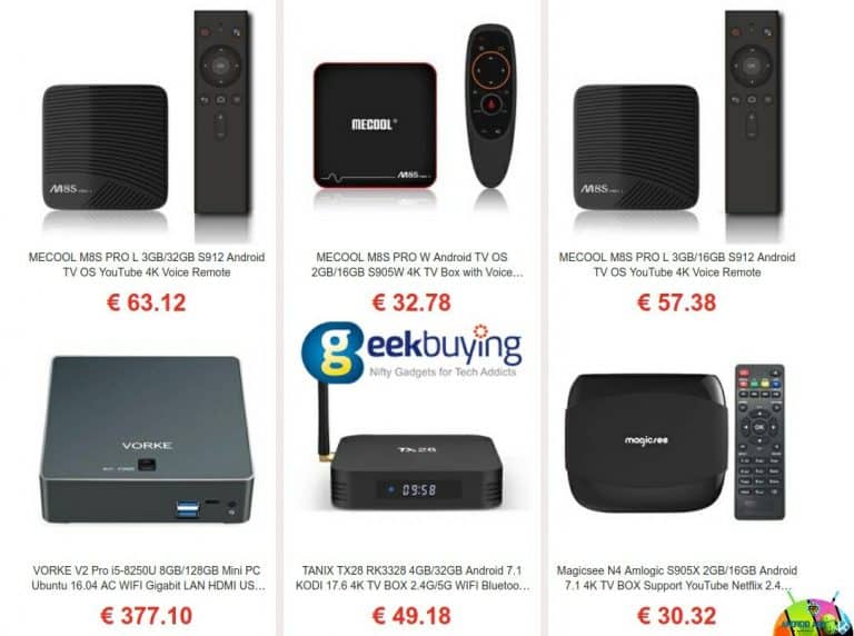 I migliori TV Box e Mini PC in offerta su GeekBuying