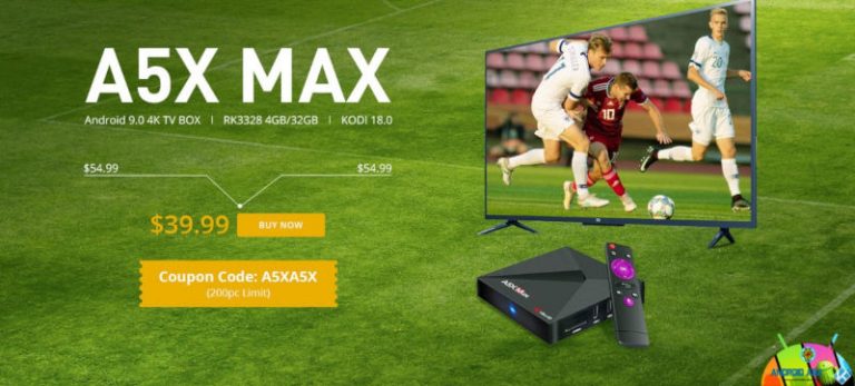 A5X MAX Flash Sale: i migliori TV Box in offerta su GeekBuying