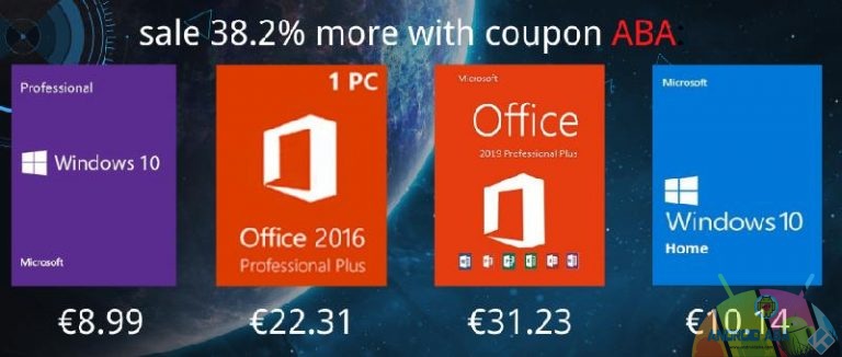 Sconto a giugno: Windows 10 Pro con 8,99 € e Office 2016 Pro con 22,31 €